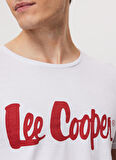 Lee Cooper Bisiklet Yaka Koyu Beyaz Erkek T-Shirt 232 LCM 242032 LONDONLOGO BEYAZ+K