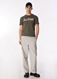 Lee Cooper Bisiklet Yaka Haki Erkek T-Shirt 232 LCM 242041 NERO HAKİ