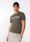 Lee Cooper Bisiklet Yaka Haki Erkek T-Shirt 232 LCM 242041 NERO HAKİ