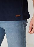 Lee Cooper Bisiklet Yaka Koyu Lacivert Erkek T-Shirt 232 LCM 242060 BAINES K.LACİVERT