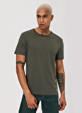 Lee Cooper Bisiklet Yaka Haki Erkek T-Shirt 232 LCM 242061 GAEL HAKİ