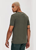 Lee Cooper Bisiklet Yaka Haki Erkek T-Shirt 232 LCM 242061 GAEL HAKİ