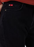 Lee Cooper Yüksek Bel Boru Paça Straight Siyah Kadın Denim Pantolon 241 LCF 121022 FUNNY EASTER BLACK