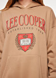 Lee Cooper Kapüşon Yaka Bej Kadın Sweatshırt 241 LCF 241010 NERVA BEJ