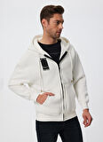 Lee Cooper Kapüşon Yaka Beyaz Erkek Sweatshırt 241 LCM 241009 MERRY BEYAZ