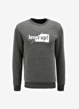 Lee Cooper O Yaka Antrasit Melanj Erkek Sweatshırt 241 LCM 241010 KAI ANTRASIT MELANJ