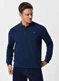 Lee Cooper Polo Yaka Lacivert Erkek Sweatshırt 241 LCM 241014 NEWBLEND A.LACIVERT