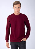 Lee Cooper O Yaka Bordo Erkek Sweatshırt 241 LCM 241015 NEWDIAGONAL BORDO