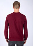 Lee Cooper O Yaka Bordo Erkek Sweatshırt 241 LCM 241015 NEWDIAGONAL BORDO