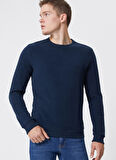 Lee Cooper O Yaka Lacivert Erkek Sweatshırt 241 LCM 241016 NEWDWADE A.LACIVERT
