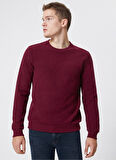 Lee Cooper O Yaka Bordo Erkek Sweatshırt 241 LCM 241016 NEWDWADE BORDO