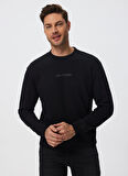 Lee Cooper Bisiklet Yaka Siyah Erkek Sweatshırt 241 LCM 241018 DORRE SIYAH