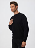 Lee Cooper Bisiklet Yaka Siyah Erkek Sweatshırt 241 LCM 241018 DORRE SIYAH