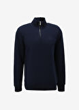 Lee Cooper Fermuarlı Yaka Lacivert Erkek Sweatshırt 241 LCM 241062 DYLEN LACIVERT