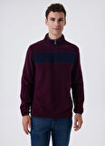 Lee Cooper Dik Yaka Bordo Erkek Sweatshırt 241 LCM 241067 POYS BORDO