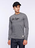 Lee Cooper O Yaka Antrasit Melanj Erkek T-Shirt 241 LCM 242002 ZAYNE ANTRASIT MELAN