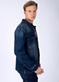 Lee Cooper Regular Fit Erkek Denim Gömlek 241 LCM 141007 KARELA HEINDALL BLUE