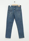 Lee Cooper Normal Bel Mavi Erkek Denim Pantolon 242 LCB 121001 LONDON OCEAN BLUE