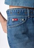 Lee Cooper Normal Bel Mavi Kadın Mini Etek 242 LCF 126003 MORCELLA DENIM