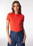 Lee Cooper Baskılı Mercan Kadın Polo T-Shirt