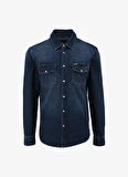 Lee Cooper Slim Fit Erkek Denim Gömlek 242 LCM 141003 WOLKER MELORA DB MID