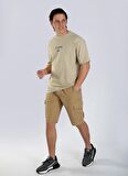 Lee Cooper Yuvarlak Yaka Bej Erkek T-Shirt 242 LCM 242008 NIGEL BEJ