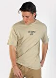 Lee Cooper Yuvarlak Yaka Bej Erkek T-Shirt 242 LCM 242008 NIGEL BEJ