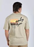 Lee Cooper Yuvarlak Yaka Bej Erkek T-Shirt 242 LCM 242008 NIGEL BEJ