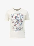 Lee Cooper Yuvarlak Yaka Ekru Erkek T-Shirt 242 LCM 242009 CAPELA EKRU