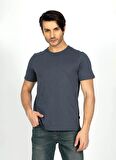 Lee Cooper Yuvarlak Yaka Vizon Erkek T-Shirt 242 LCM 242010 MARELO VIZON