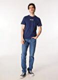 Lee Cooper Yuvarlak Yaka Lacivert Erkek T-Shirt 242 LCM 242012 EWARD A.LACİVERT