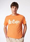 Lee Cooper Yuvarlak Yaka Turuncu Erkek T-Shirt 242 LCM 242017 LONDONLOGO ORANJ