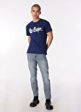 Lee Cooper Yuvarlak Yaka Lacivert Erkek T-Shirt 242 LCM 242017 LONDONLOGO LACİVERT