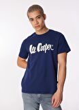 Lee Cooper Yuvarlak Yaka Lacivert Erkek T-Shirt 242 LCM 242017 LONDONLOGO LACİVERT