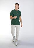 Lee Cooper Yuvarlak Yaka Yeşil Erkek T-Shirt 242 LCM 242020 ARTAUD ZÜMRÜT YEŞİLİ
