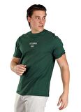 Lee Cooper Yuvarlak Yaka Yeşil Erkek T-Shirt 242 LCM 242020 ARTAUD ZÜMRÜT YEŞİLİ