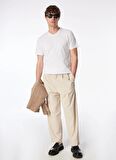 Lee Cooper V Yaka Beyaz Erkek T-Shirt 242 LCM 242037 JONAT BEYAZ