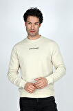 Dorre Erkek O Yaka Sweatshirt Ekru