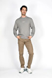 Frose Erkek O Yaka Sweatshirt Gri