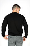 Frose Erkek O Yaka Sweatshirt Siyah