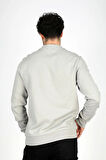 Shawn Erkek O Yaka Sweatshirt Buz Gri