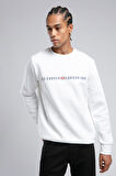 Steward Erkek O Yaka Sweatshirt Beyaz