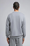 Kid Erkek O Yaka Sweatshirt Buz Gri