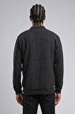 Newblend Erkek Polo Yaka Sweatshirt Antrasit