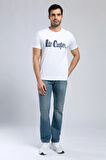 Londonlogo Erkek O Yaka T-Shirt Beyaz-L