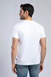 Londonlogo Erkek O Yaka T-Shirt Beyaz-L