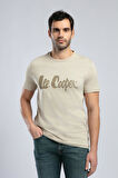 Londonlogo Erkek O Yaka T-Shirt Bej