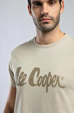 Londonlogo Erkek O Yaka T-Shirt Bej