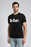 Londonlogo Erkek O Yaka T-Shirt Siyah