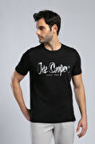 Drawinglogo Erkek O Yaka T-Shirt Siyah